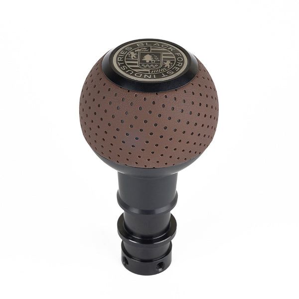BFI GS2 Heavy Weight Shift Knob Nougat Brown Air Leather Black