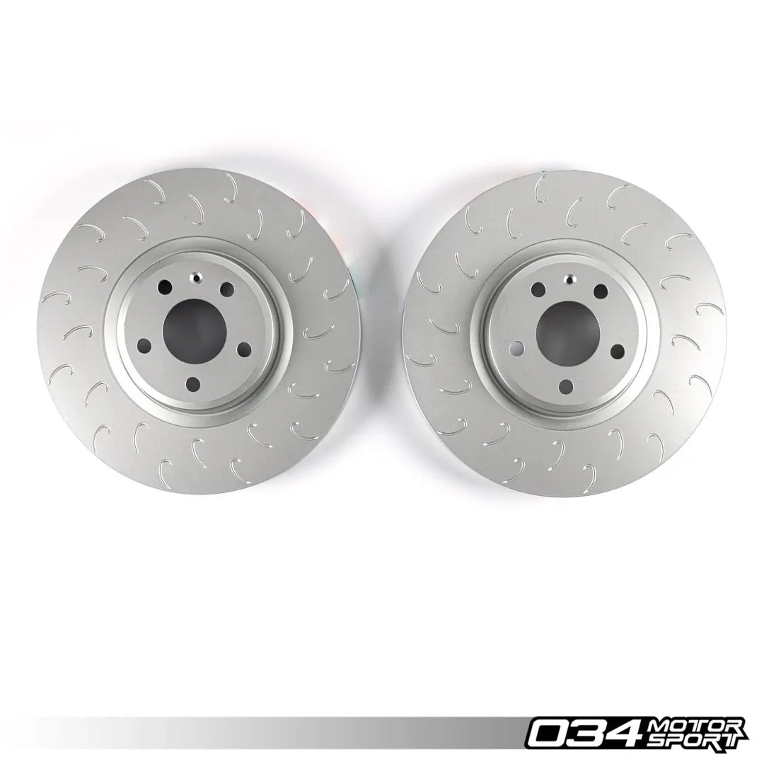 034 MOTORSPORT 1-Piece Front Brake Rotor Upgrade Kit, Audi B9/B9.5 A4/A5/Allroad