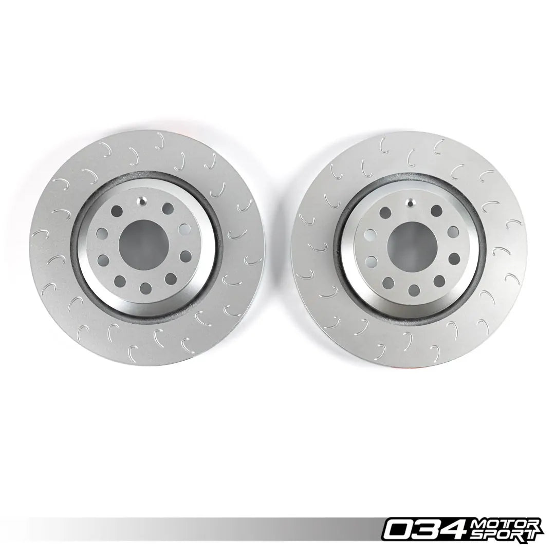 034 Motorsport 1-Piece Rear Brake Rotor Upgrade Kit, MK8 VW GTI, Audi ...