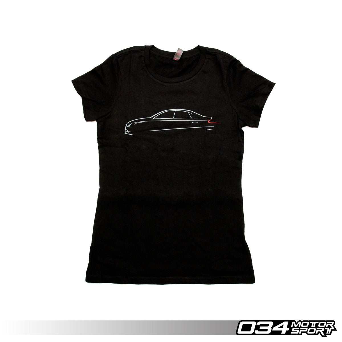 034 Motorsport Womens T-Shirt, B8.5 Audi Sedan Line Art