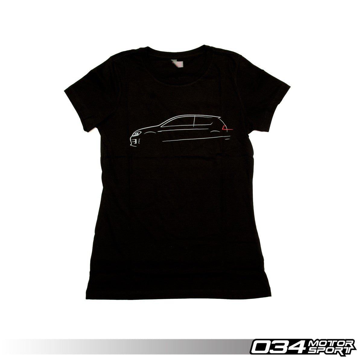 034 Motorsport Womens T-Shirt, MkVII Volkswagen GTI Line Art