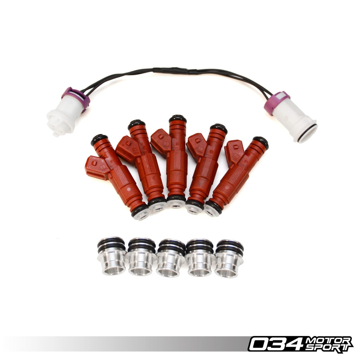 034 Motorsport Audi 7A EFI Injector Adapter Kit for B3 Audi 80/90/Coupe Quattro I5 20V - IMPROVED