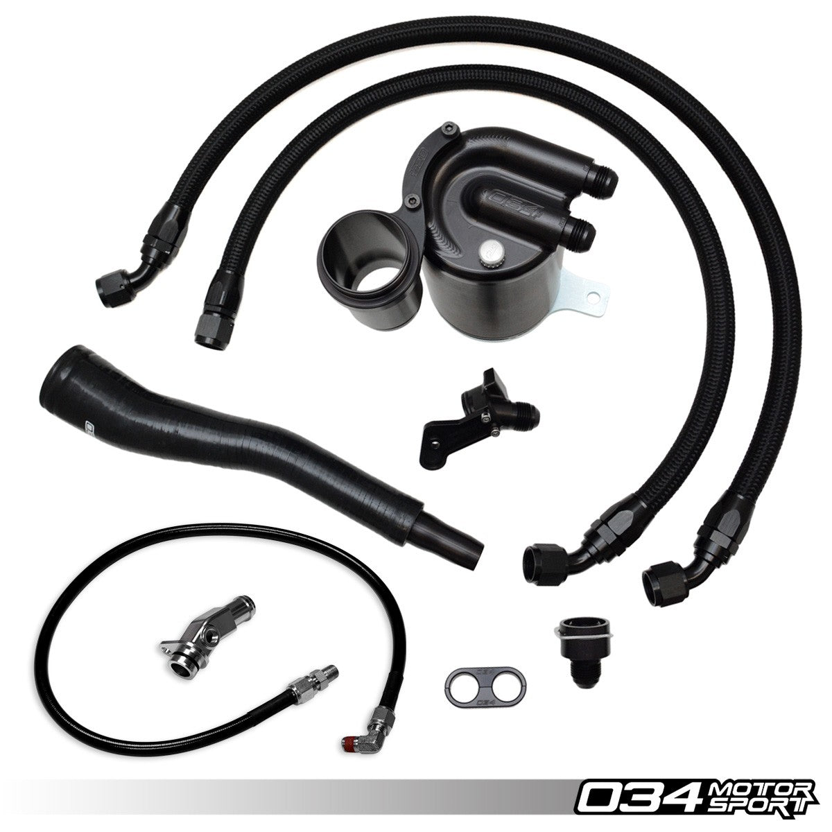 034 Motorsport Billet Catch Can Kit, 8V Audi S3 & MkVII Volkswagen Golf R