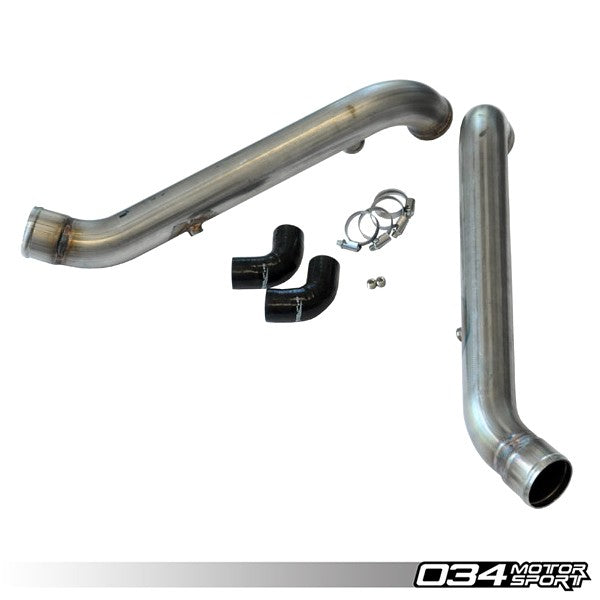 034 Motorsport Bipipe Set, B5 Audi S4 & C5 Audi A6/Allroad 2.7T, Stainless Steel with WMI Bungs