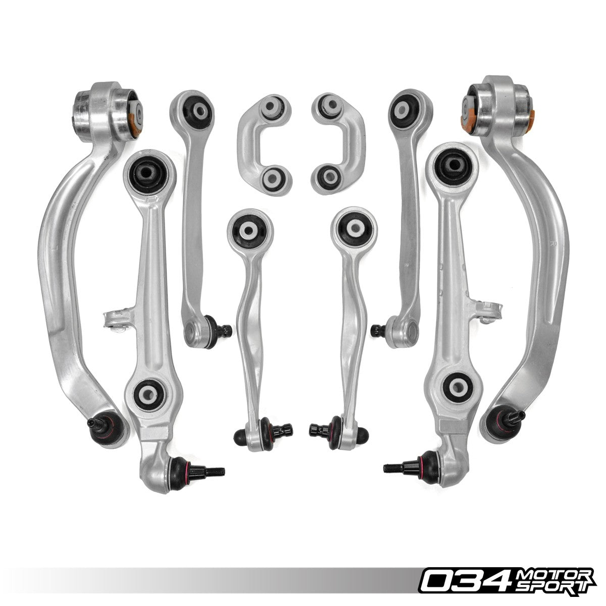 034 Motorsport Control Arm Kit, Density Line, Early B5/C5 Audi S4/RS4 & A6/S6/RS6, B5 Volkswagen Passat with Aluminum Uprights