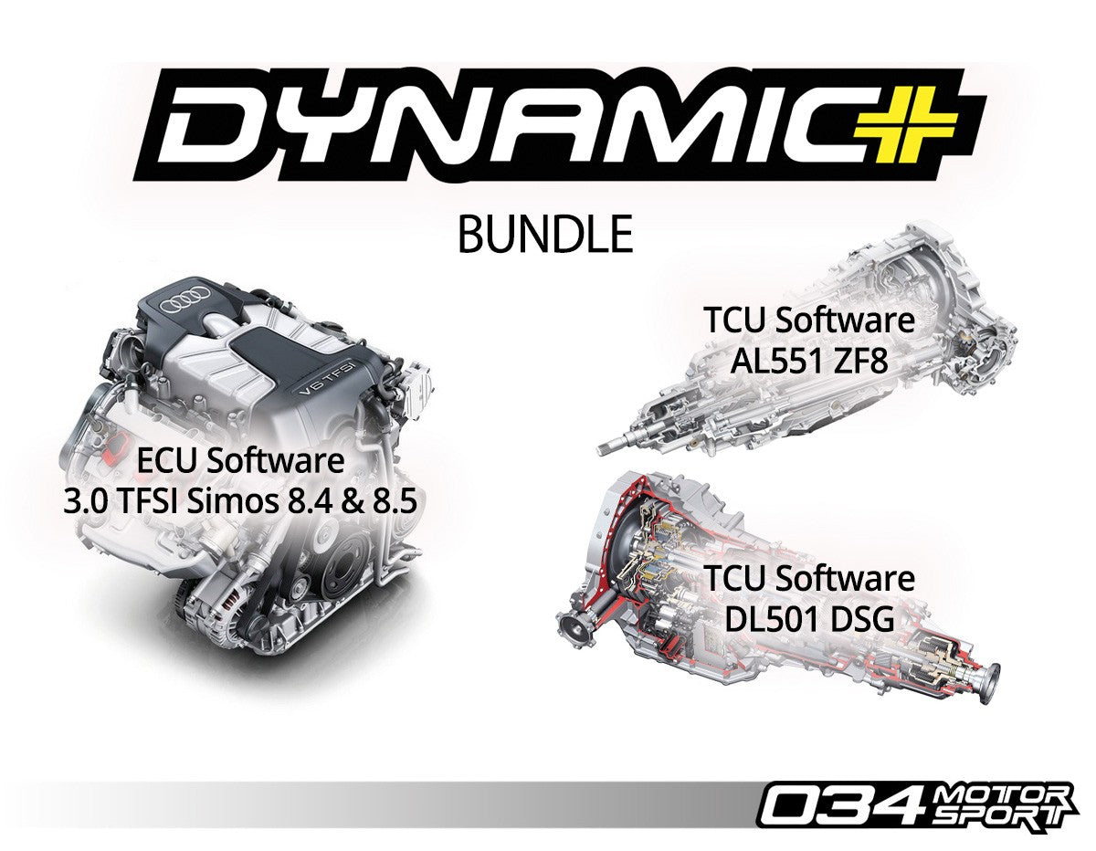 034 Motorsport B8/B8.5 Audi S4/S5, Q5/SQ5, C7 A6/A7, & D4 A8 3.0 TFSI Performance Software ECU & TCU Transmission Tuning Bundle