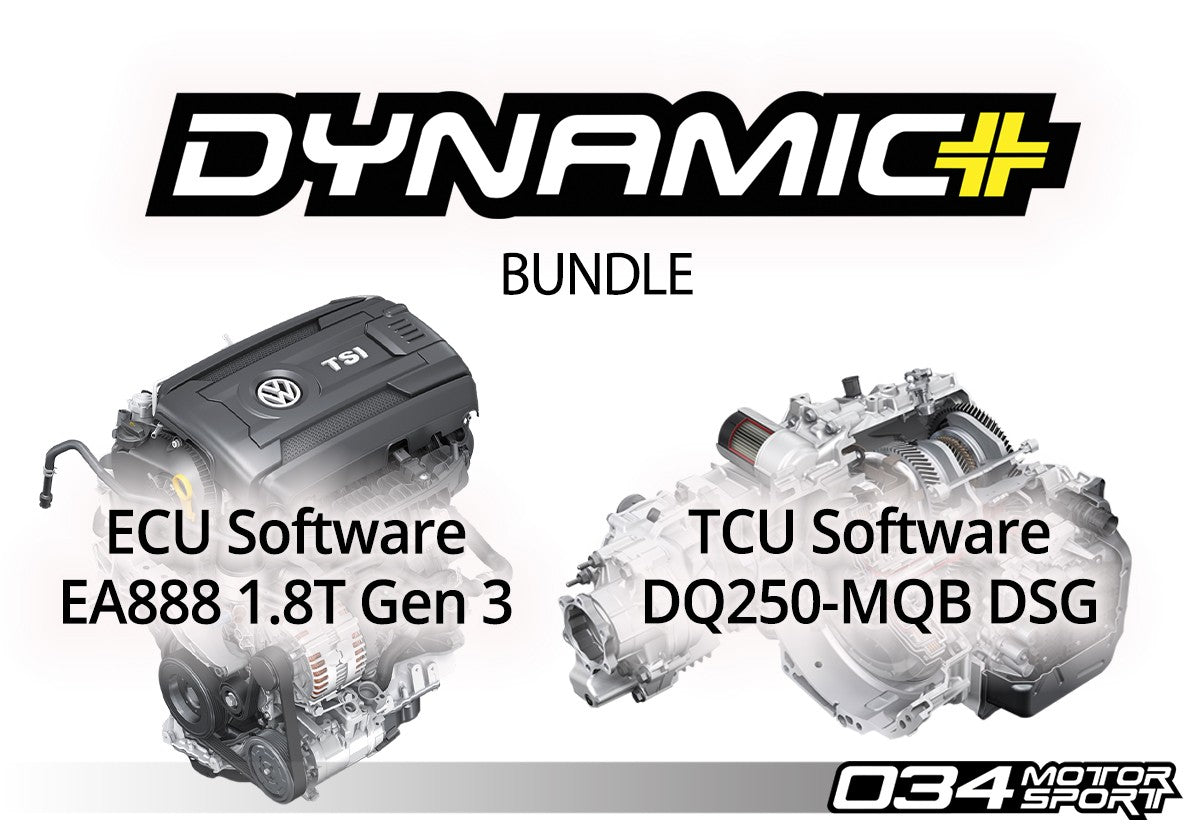 034 Motorsport MK7/7.5 Volkswagen Golf, Sportwagen, Alltrack, & 8V Audi A3 EA888.3 1.8T Dynamic+ Tuning ECU & DQ250 TCU Tuning Bundle
