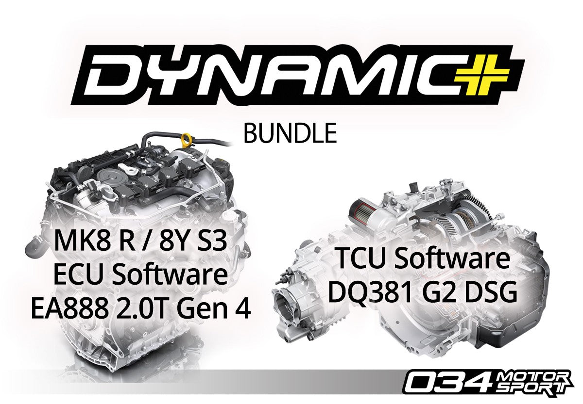034 Motorsport MK8 Volkswagen Golf R & 8Y Audi S3 EA888.4 2.0T Dynamic+ Tuning ECU & DQ381 G2 TCU Tuning Bundle