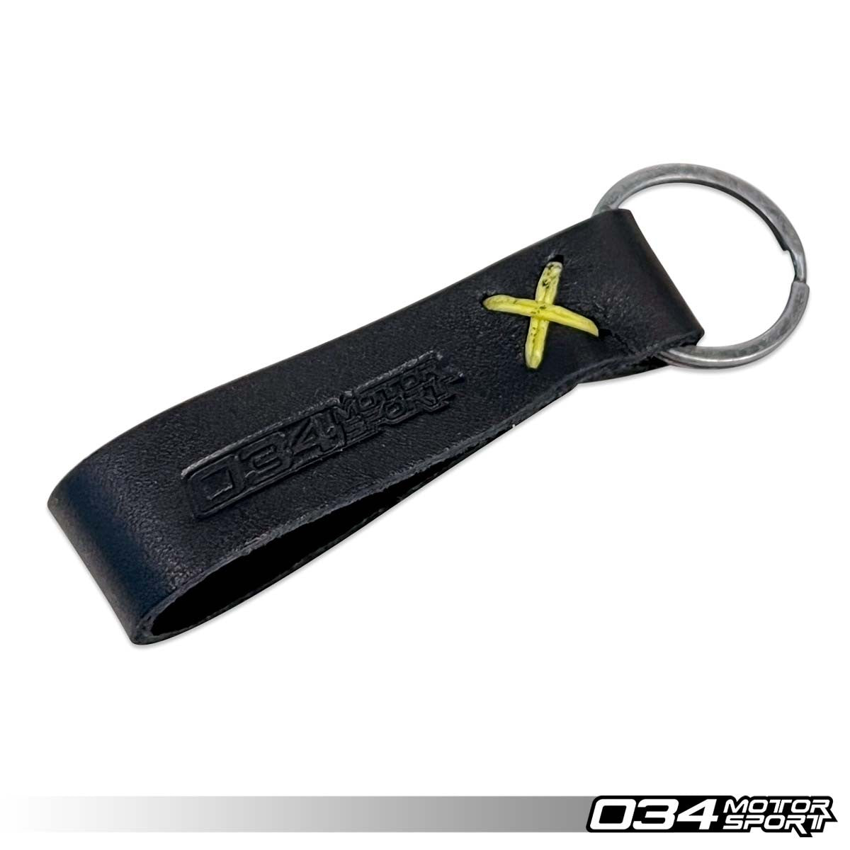 034 Motorsport Embossed Leather Key Chain