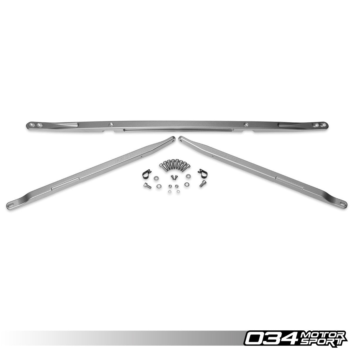 034 Motorsport Front Strut Brace, C8 Audi A6/S6/RS6/Allroad & A7/S7/RS7, Billet Aluminum