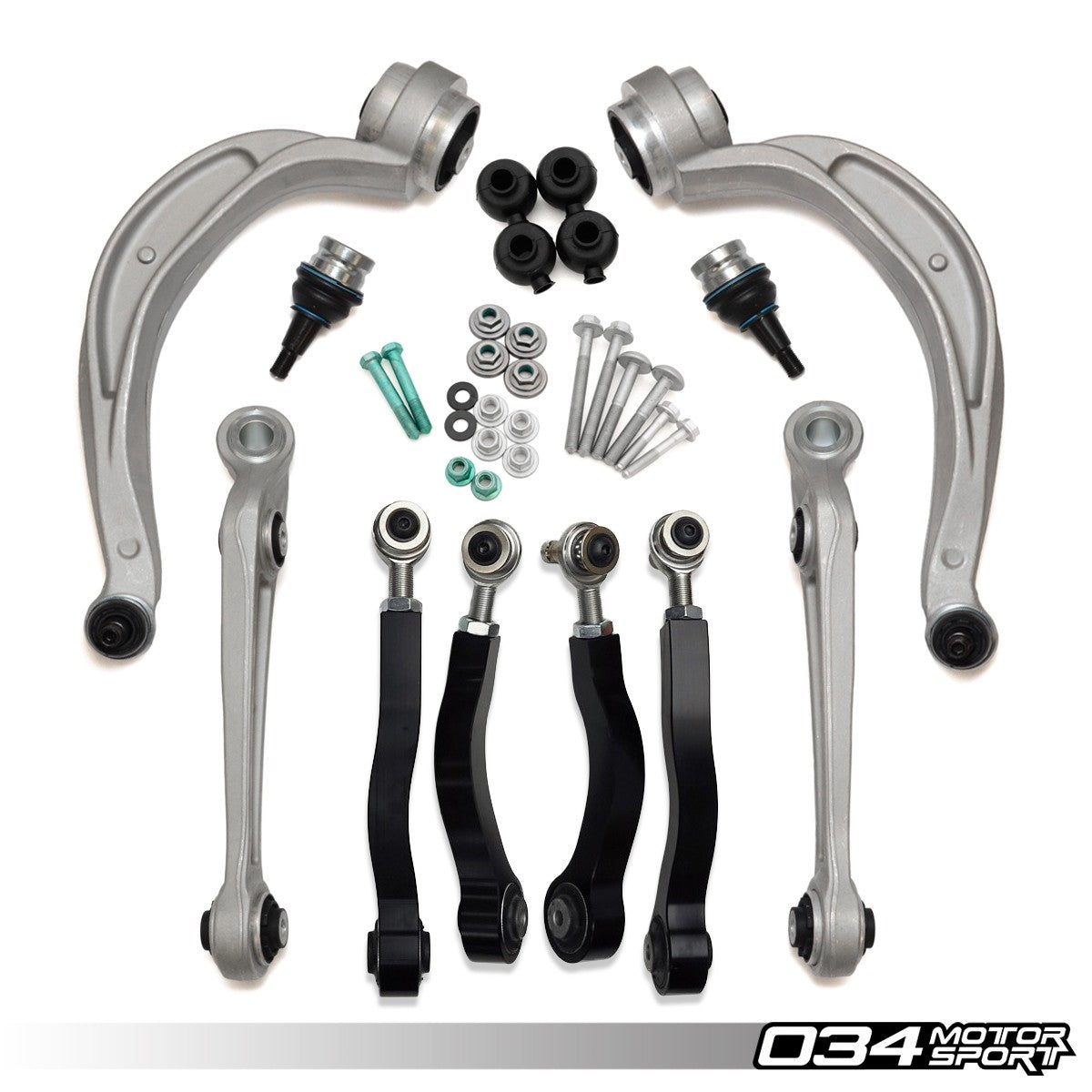 034 Motorsport Density Line Control Arm Kit Upper Adjustable, B8/B8.5 Audi A4/S4/RS4, A5/S5/RS5, Q5/SQ5, C7/C7.5 A6/S6/RS6, A7/S7/RS7, & 95B Porsche Macan