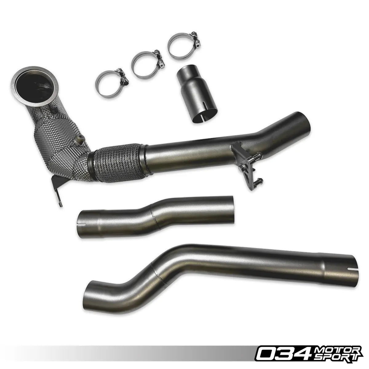 034 Motorsport Stainless Steel Racing Downpipe for Mk8 Golf R & Audi 8Y S3