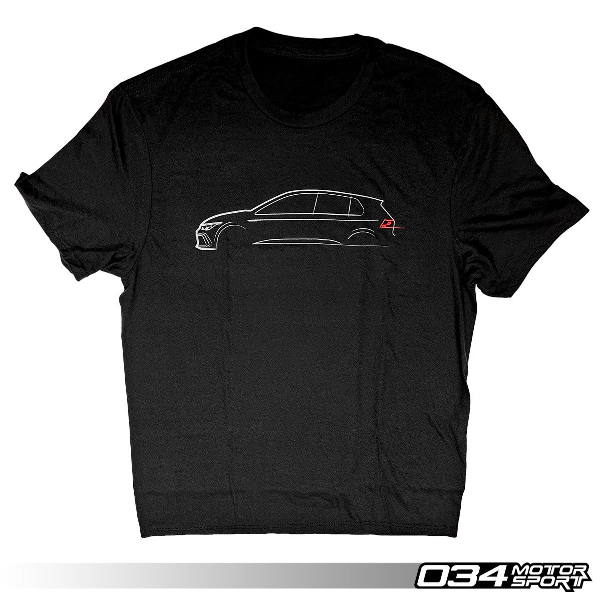 034 Motorsport T-Shirt, MK8 Volkswagen GTI Line Art