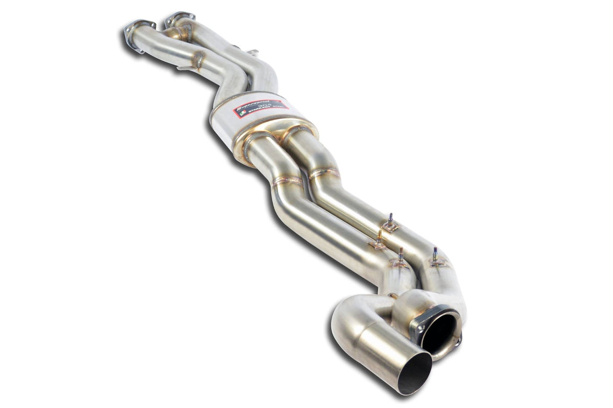 Supersprint BMW E46 M3 Stainless Center H-Pipe - Resonated Dual 2.5"