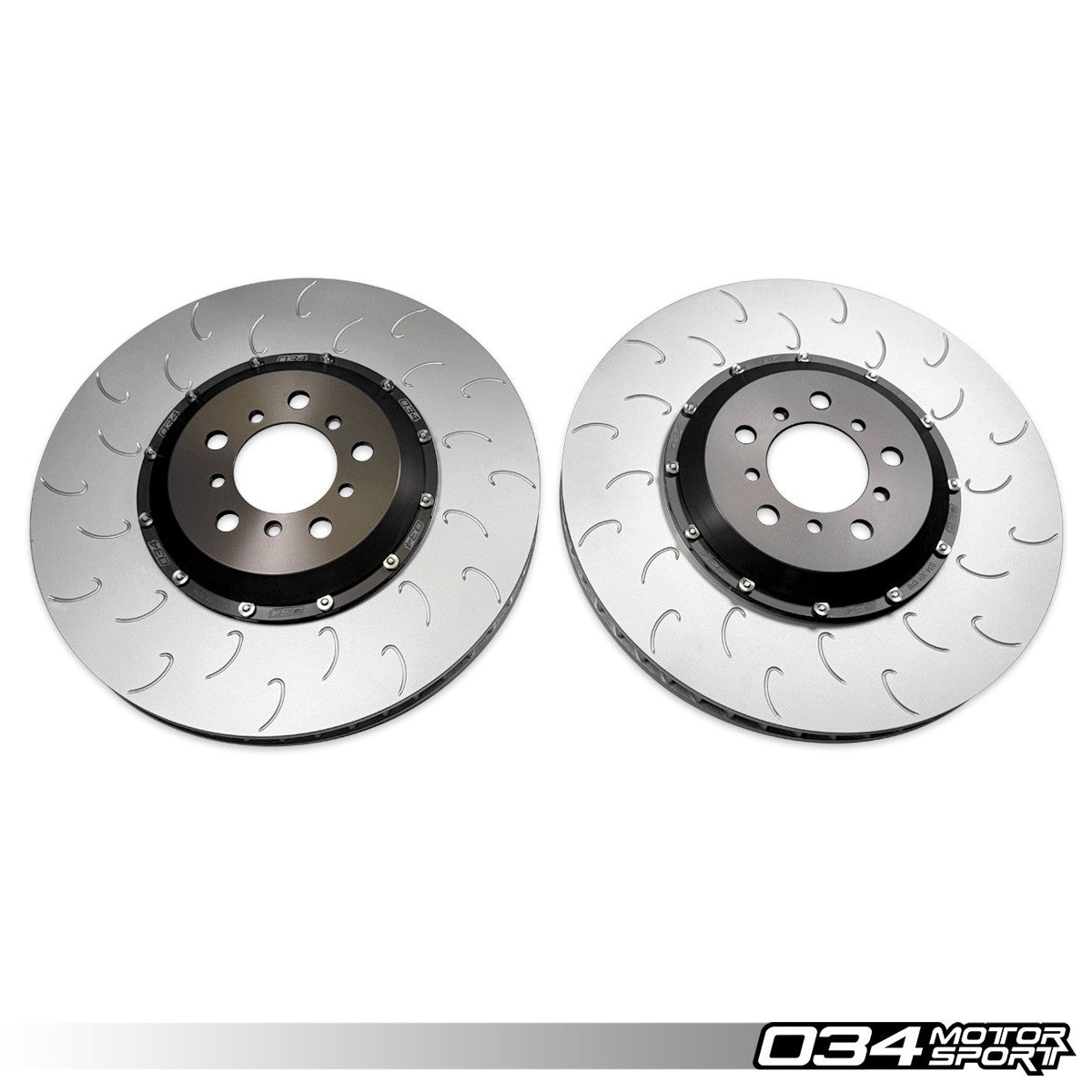 034 Motorsport 2-Piece Floating Front Brake Rotor Upgrade Kit for F8X BMW M2 Competition/CS, M3/M4 C/CS, & M4 GTS (2NH/2NK Caliper)