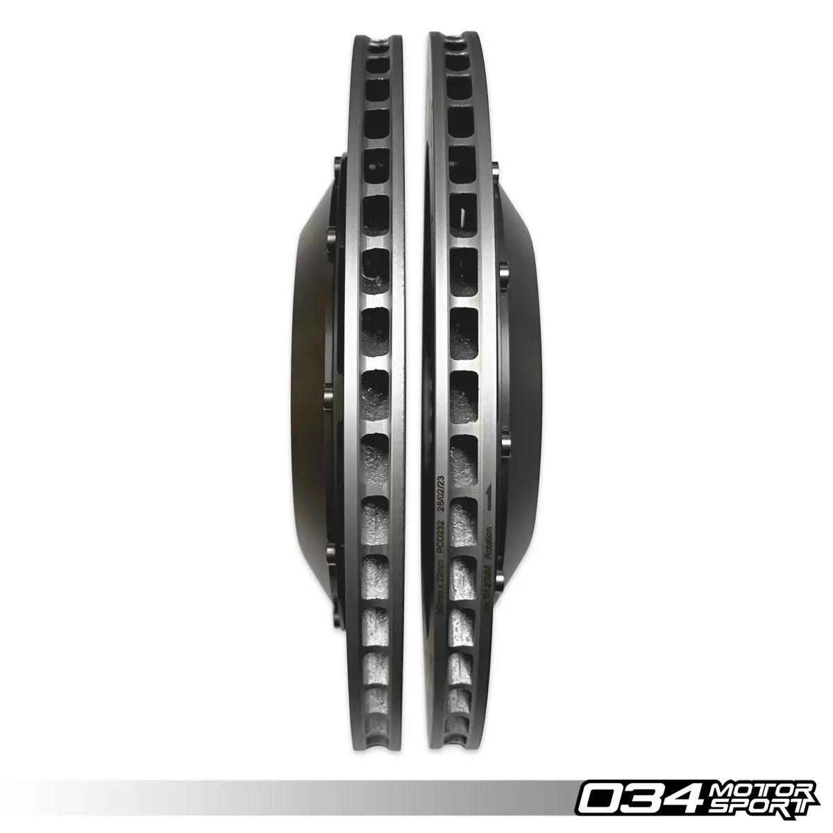 034 Motorsport 2-Piece Floating Rear Brake Rotor 355mm Upgrade for Mk8 ...