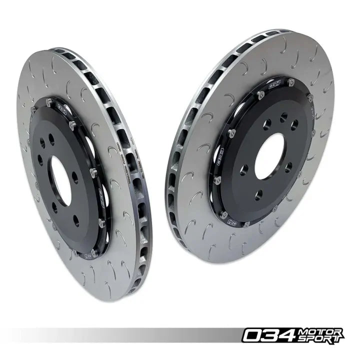 034Motorsport 2-Piece Floating Rear Brake Rotor Upgrade Kit for Audi B ...