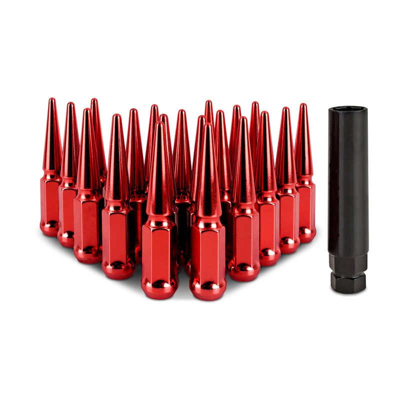 mi-mo Mishimoto Steel Spiked Lug Nuts M12x1.5 20pc Set - Red – AM