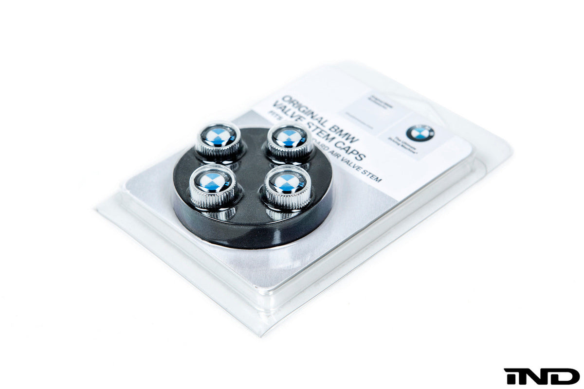 BMW Roundel Valve Stem Cap Set - Chrome
