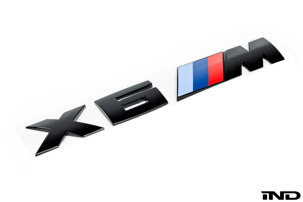 IND F86 X6M Gloss Black Trunk Emblem