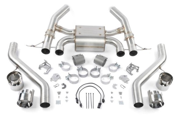 DINAN VALVED AXLE-BACK EXHAUST - 2023-2024 BMW M2 - Stainless Steel - Polished Tips - G87