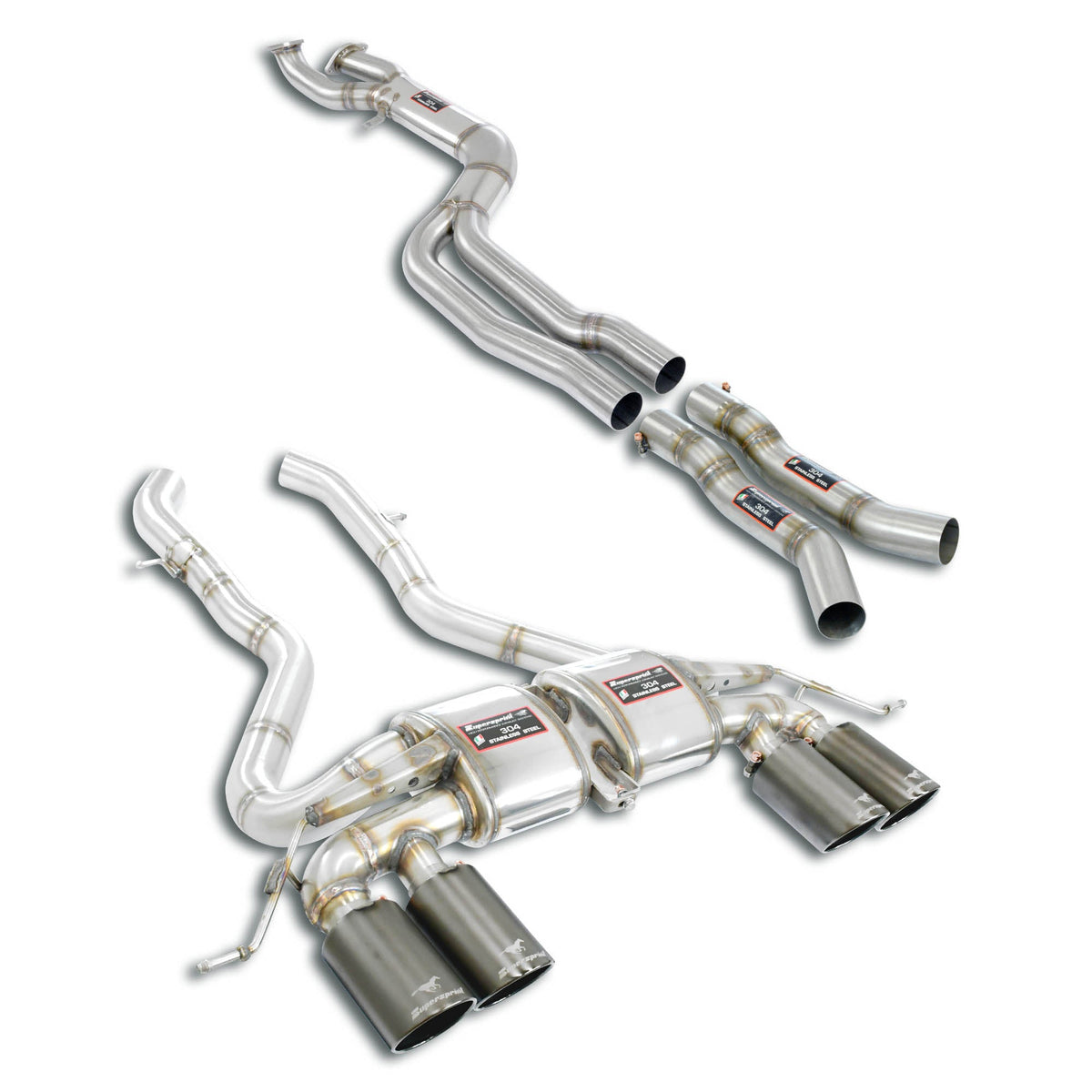 Supersprint BMW G87 M2 J-Pipe Resonator Delete Package with Race Exhaust