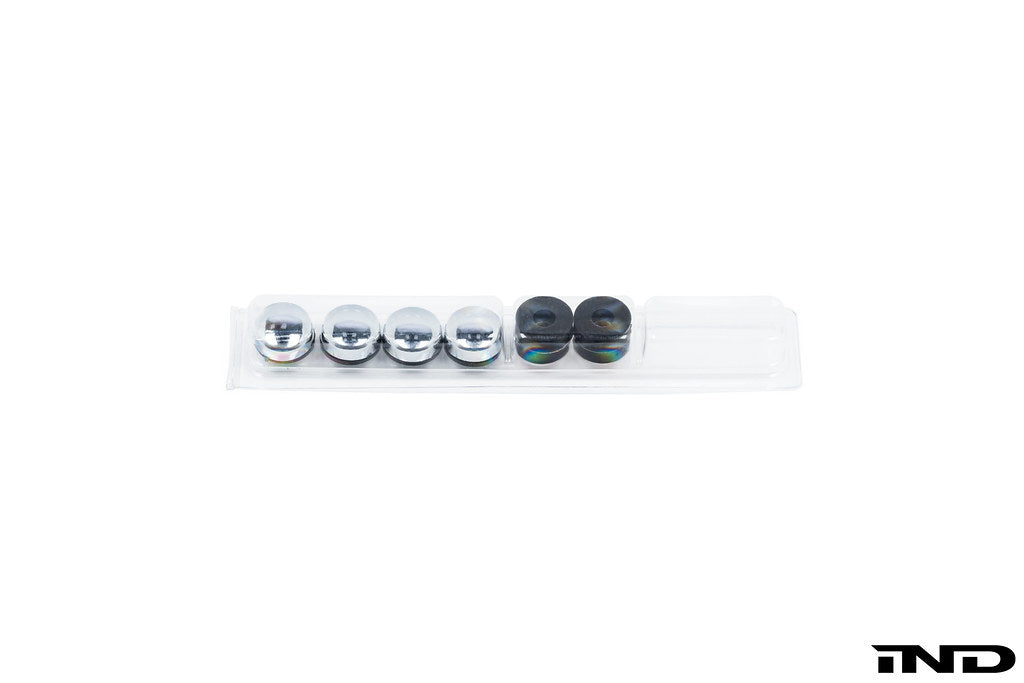 BMW License Plate Frame Finishing Cap Set - Stainless