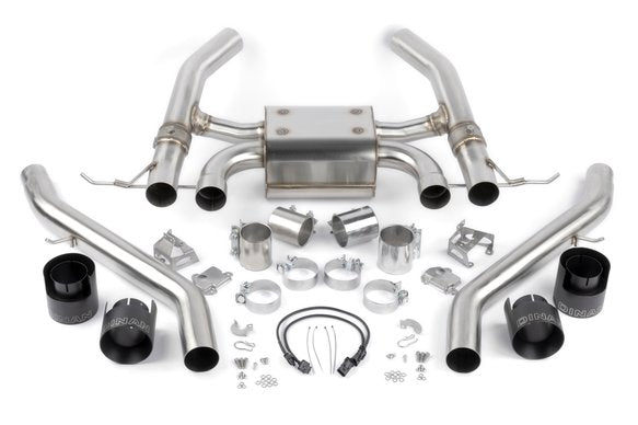 DINAN VALVED AXLE-BACK EXHAUST - 2021-2024 BMW M3/M4 Stainless Steel - Black Tips - G80/G82/G83