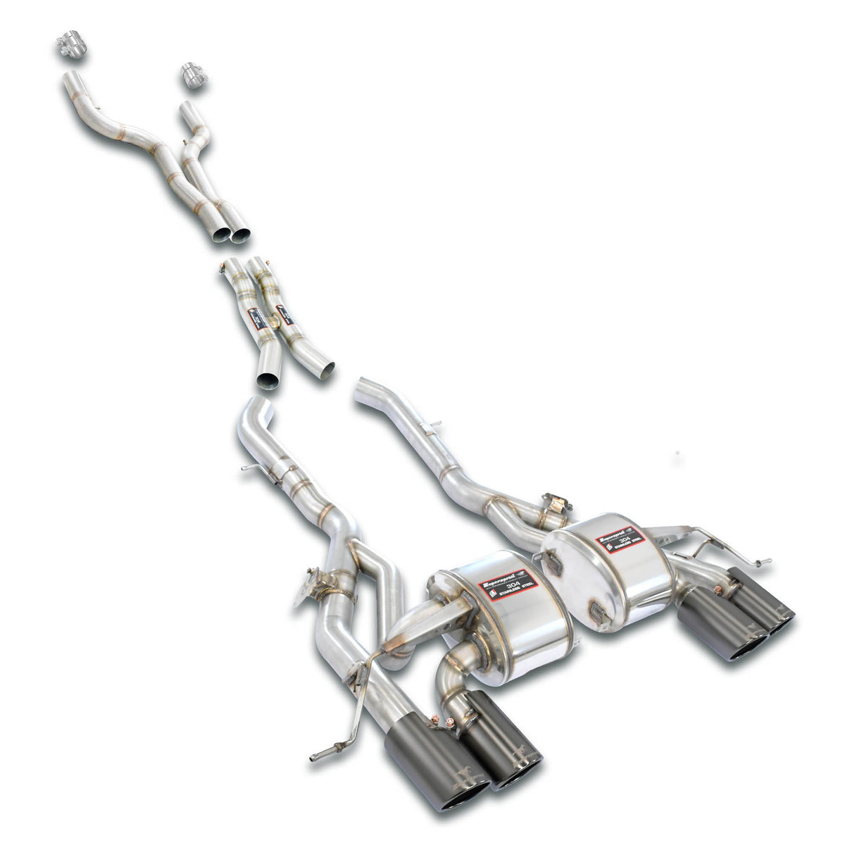Supersprint BMW G8X M3 / M4 Twin Pipe Resonator Delete Package with Valved Exhaust