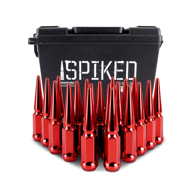 mi-mo Mishimoto Steel Spiked Lug Nuts M12x1.5 20pc Set - Red – AM