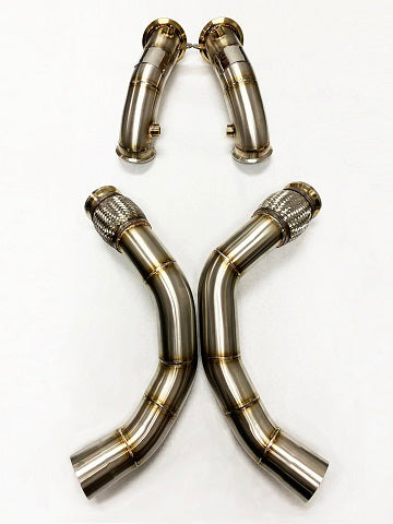 Evolution Racewerks Competition Series Catless Downpipes S63M Engine 2017+ F90 M5 & 2018+ F92/F93 M8