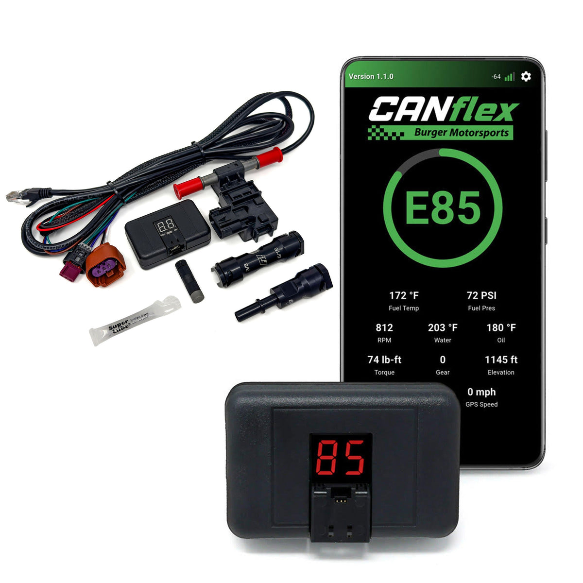 CANFlex S68 4.4L BMW X5 X6 X7 XM M5 & 7 Series Flex Fuel Ethanol Content Sensor for E85 Fuel Monitoring