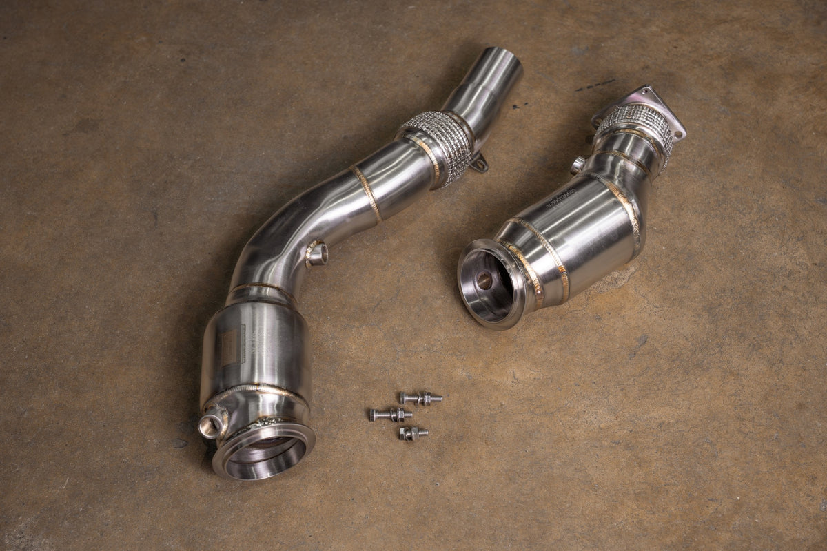 Valvetronic Designs - BMW F80/F82/F83/F87C M2C / M3 / M4 400 Cell Catted Downpipes