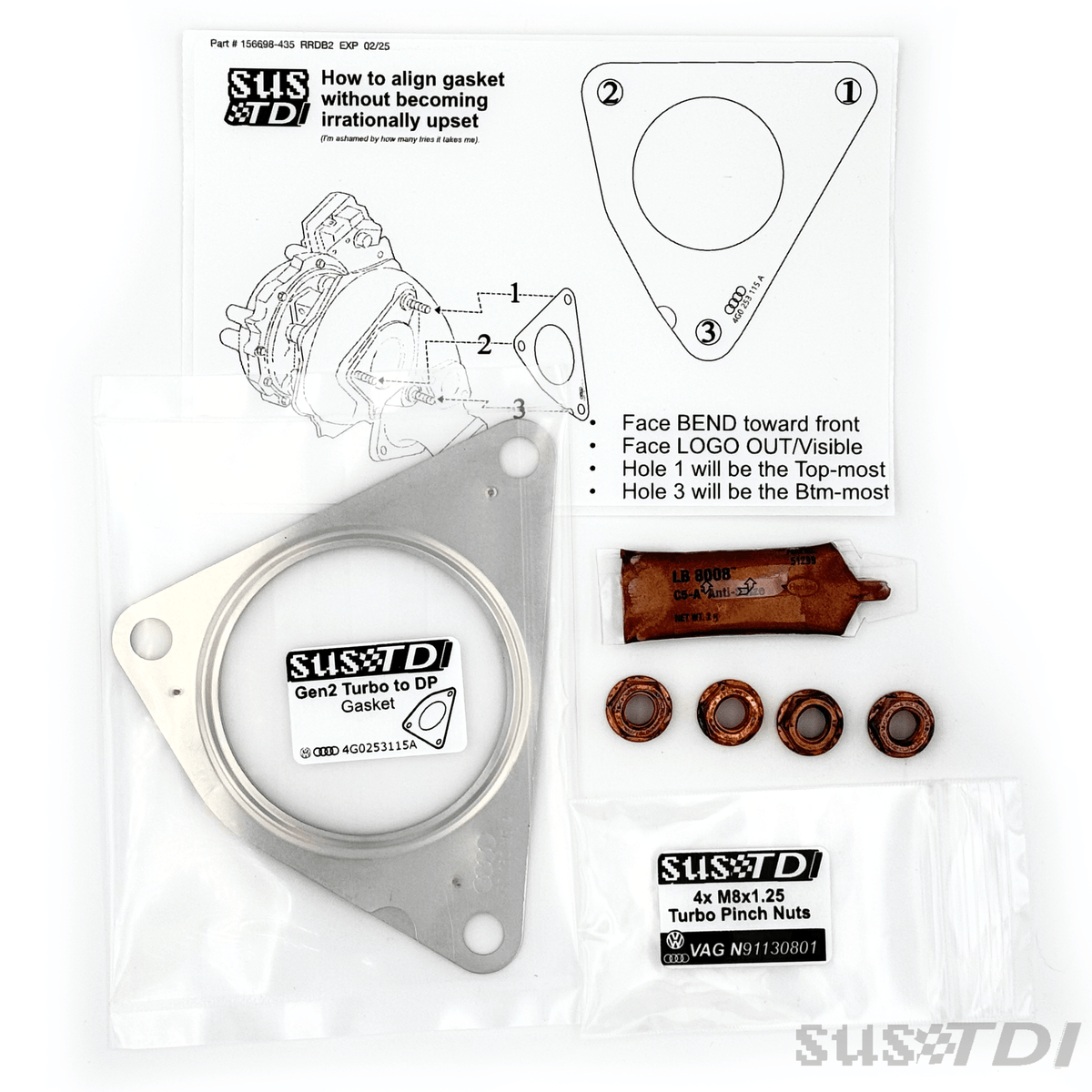 GEN2 DOWNPIPE/DPF INSTALL KIT (3.0 TDI GEN2 2013+)