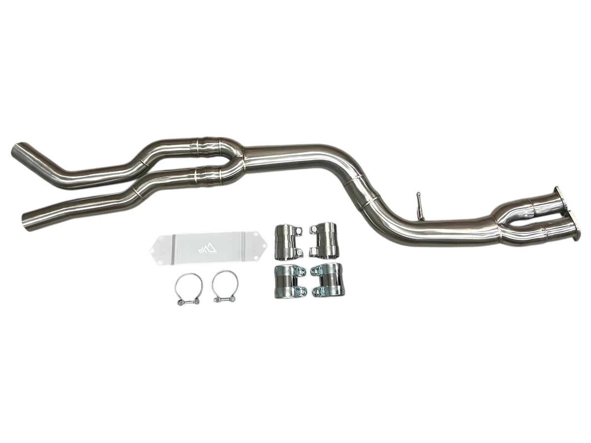 MAD BMW F87 M2C S55 Single Midpipe Non-Resonated W/ Brace