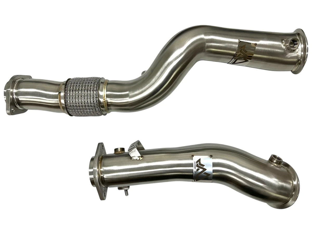 MAD BMW 2021+ S58 G80 G82 G83 G87 M3 M4 M2 3.5" Downpipes Catless Hydroformed
