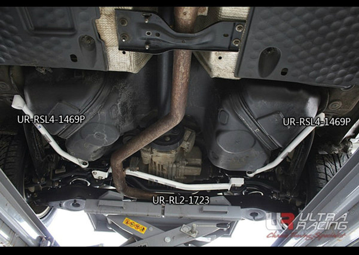 Ultra Racing - 4pt Rear Side Braces (PAIR) - 2012-2018 Audi Q3 (8U) / 2009-2016 Volkswagen Tiguan (5N) - UR-RS4-1469P