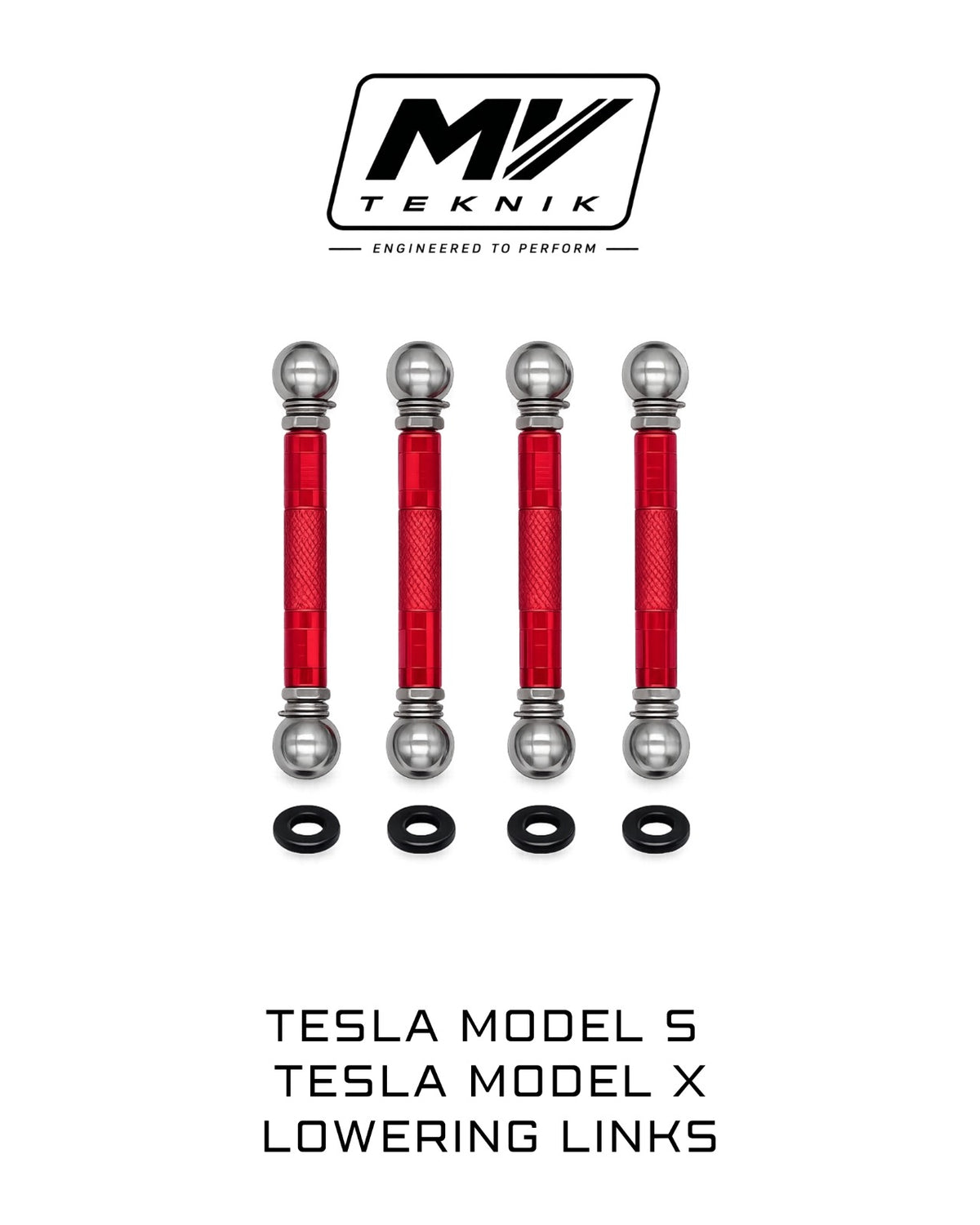 MV TEKNIK Adjustable Lowering Links | Tesla Model S & Model X Air Suspension