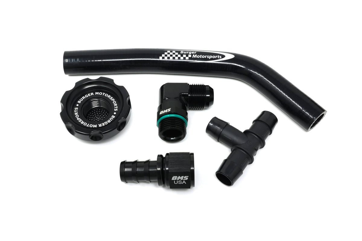 B58 BMW/Supra BMS Oil Catch Can Oil Filler Cap Dual Vent Connection Kit