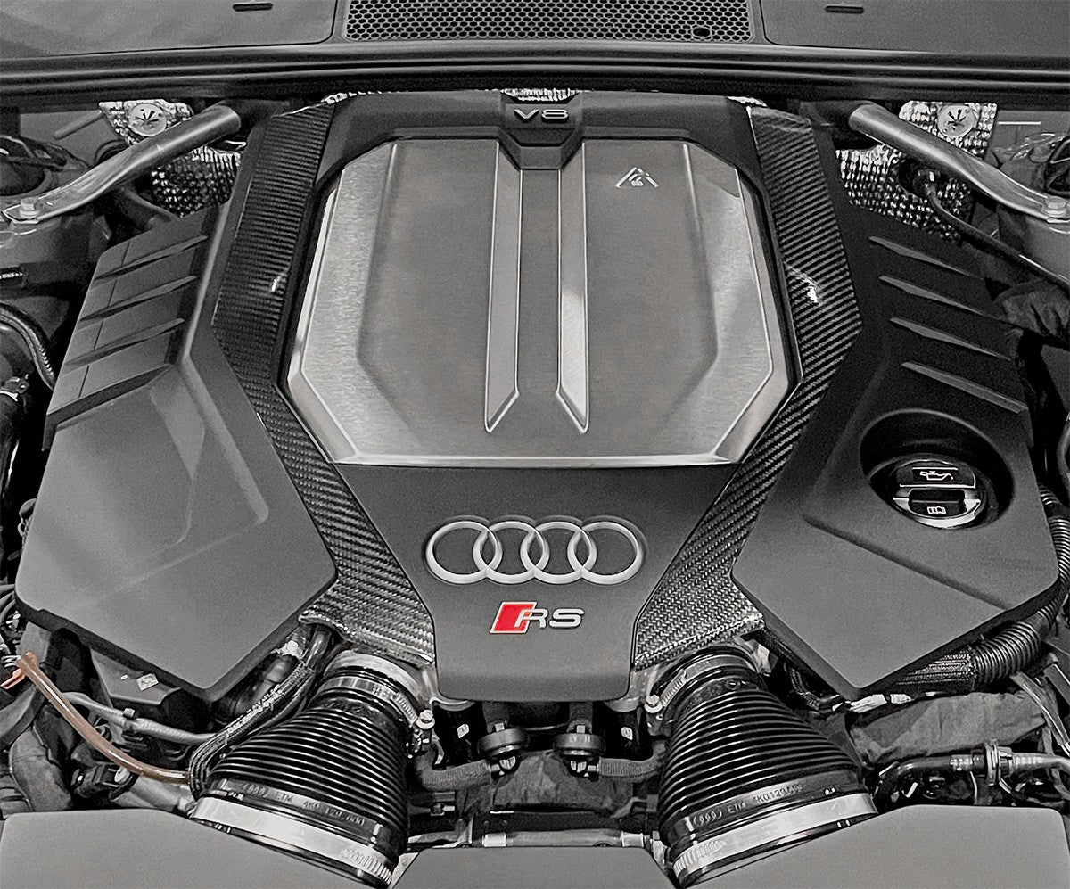 034 Motorsport Carbon Fiber Engine Cover Trim, Audi C8 RS6/RS7