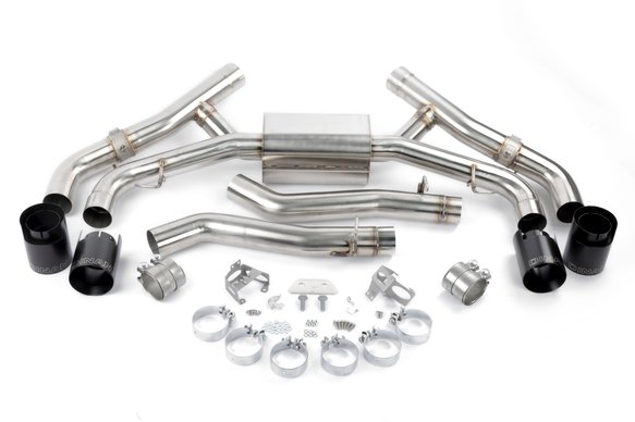 DINAN VALVED AXLE-BACK EXHAUST - 2020-2023 BMW X5M/X6M Stainless Steel - Black Tips - F95/F96