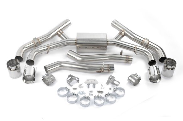 DINAN VALVED AXLE-BACK EXHAUST - 2020-2023 BMW X5M/X6M Stainless Steel - Polished Tips - F95/F96