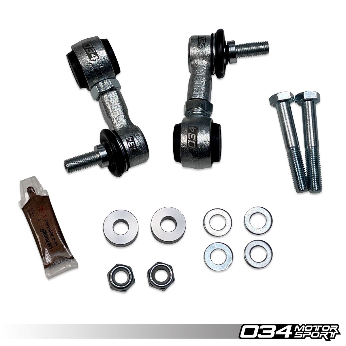 034 Motorsport Dynamic+ Adjustable Rear Sway Bar End Link Kit for B8/8.5 Audi A4/S4, A5/S5, Q5/SQ5 & C7/C7.5 A6/S6/RS6, A7/S7/RS7, & 95B Porsche Macan