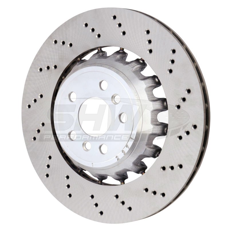 SHW 2020+ BMW X3 M 3.0L Right Rear Cross-Drilled Lightweight Brake