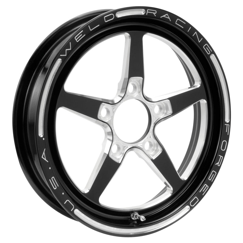 Weld Alumastar 1-Piece 15x3.5 / 5x4.75 BP / 2.25in. BS Black Wheel