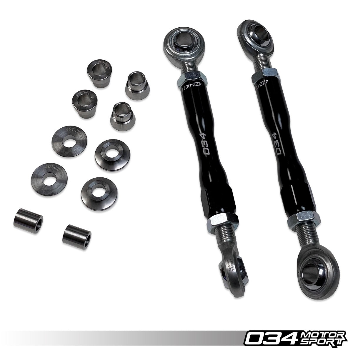 034 Motorsport Motorsport Billet Adjustable Rear Sway Bar End Link Pair, Gen 1 & Gen 1.5 Audi R8 (4.2 V8 & 5.2 V10)