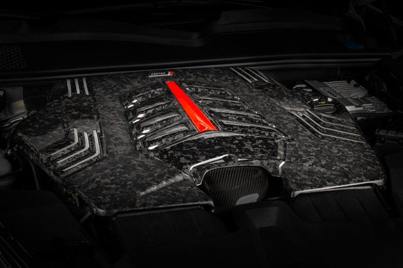 APR ENGINE COVER - 2.9T/3.0T/4.0T (4M) SUV - FORGED CARBON FIBER 2019+ Audi Q7, Q8, SQ7, SQ8, RS Q8, Bentley Bentayga, Porsche Cayenne, Lamborghini Urus