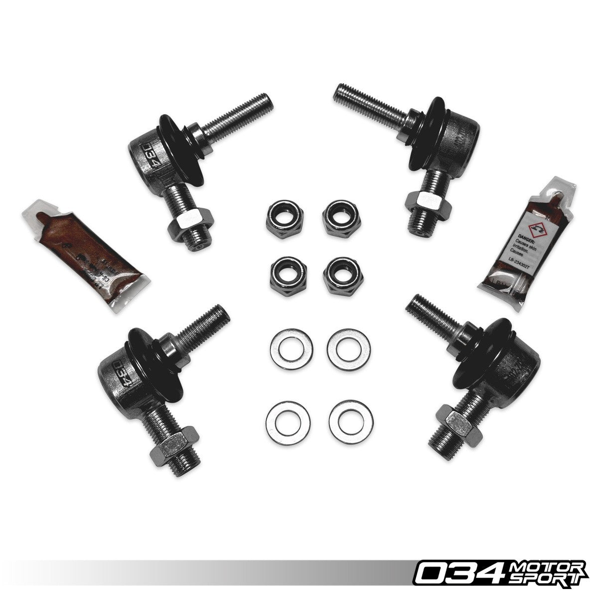 034 Motorsport Rebuild Kit for Dynamic+ Billet Adjustable Rear Sway Bar End Link Kit for Mk5/6 VW GTI/GLI/R32/Jetta and 8P Audi A3