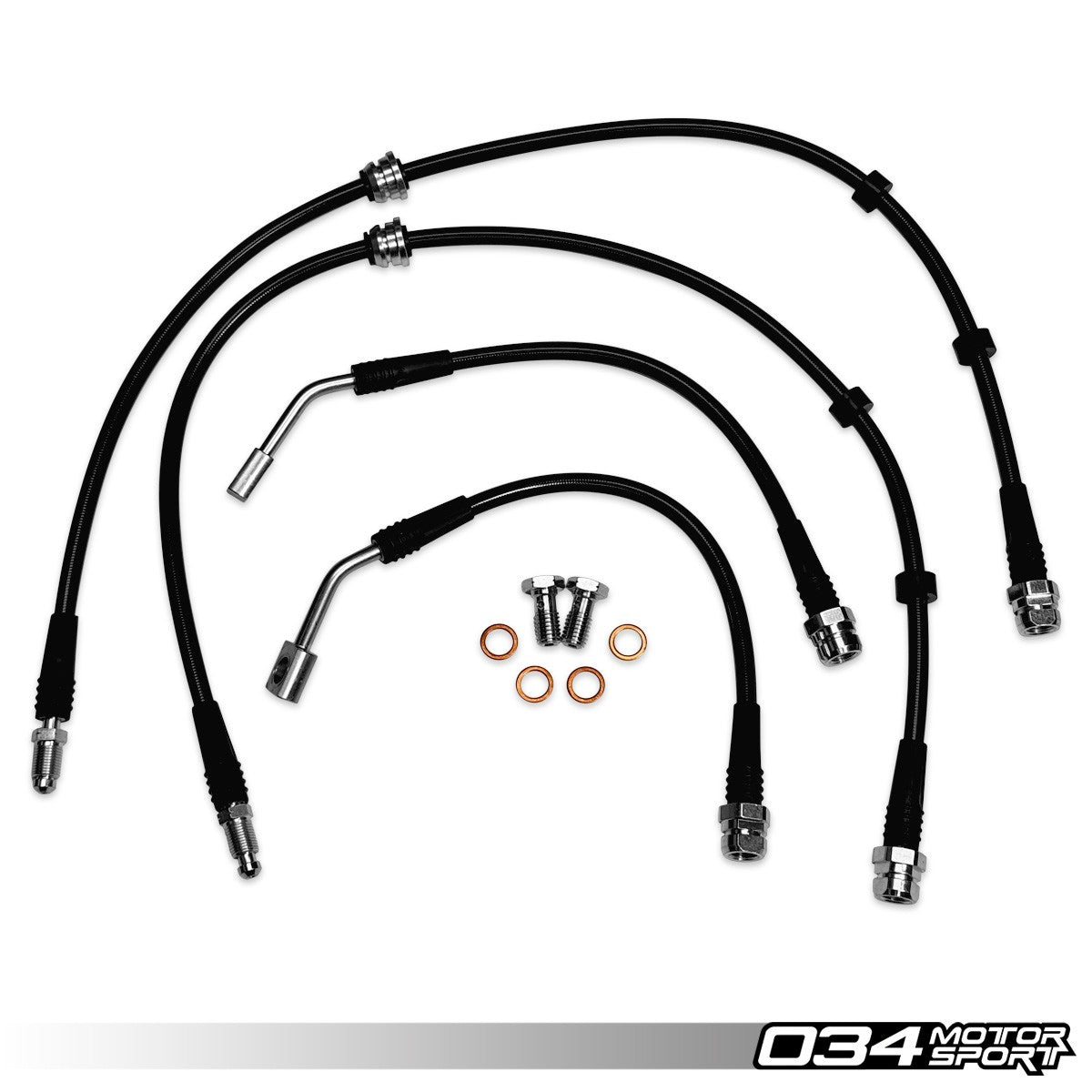 034 Motorsport Stainless Steel Braided Brake Line Kit, 8Y Audi RS3