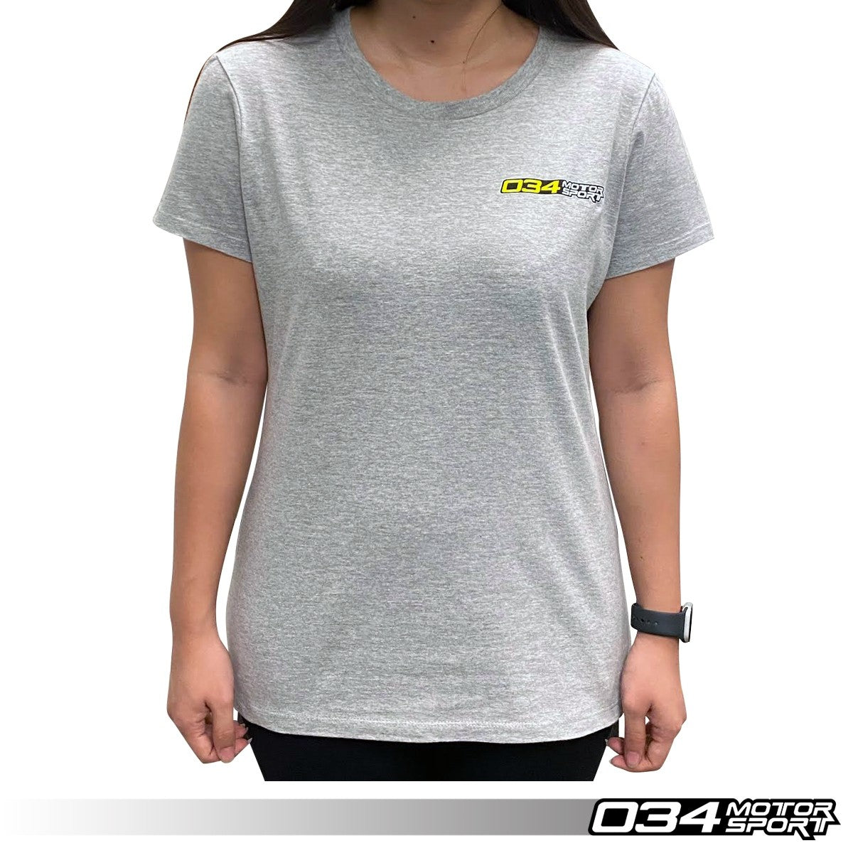 034 Motorsport T-Shirt, "034Motorsport", Gray, Women's